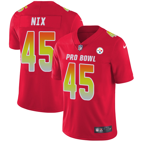 Nike Steelers #45 Roosevelt Nix Red Youth Stitched NFL Limited AFC 2018 Pro Bowl Jersey